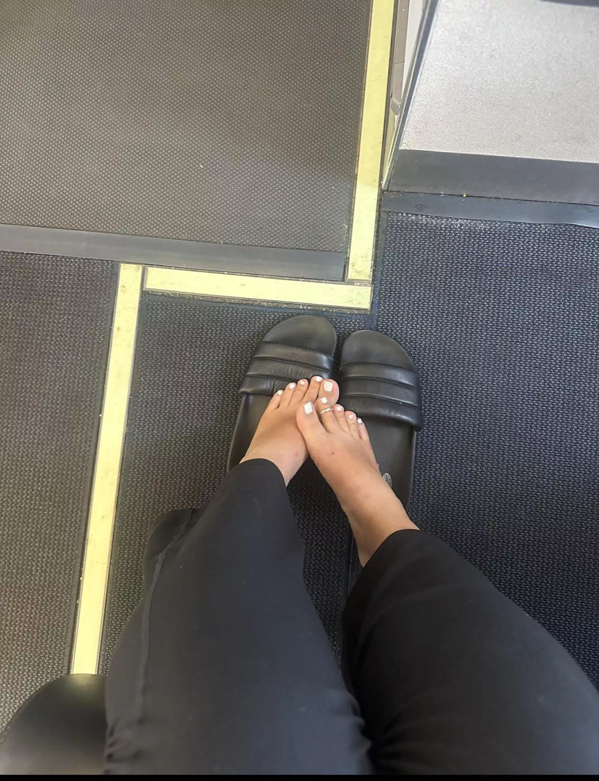 In my first class seat… wondering who’s going to sit next to me! posted by ellasophiaa