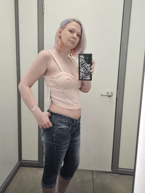 Lil pink denim top by niteshadepromise