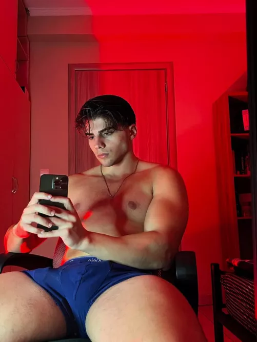 Do I look good in my blue boxers? xx by daddycameron_