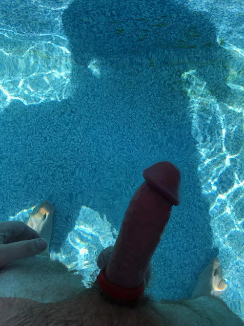 Enjoying my neighbors heated pool on a cool morning by Slickschlongs