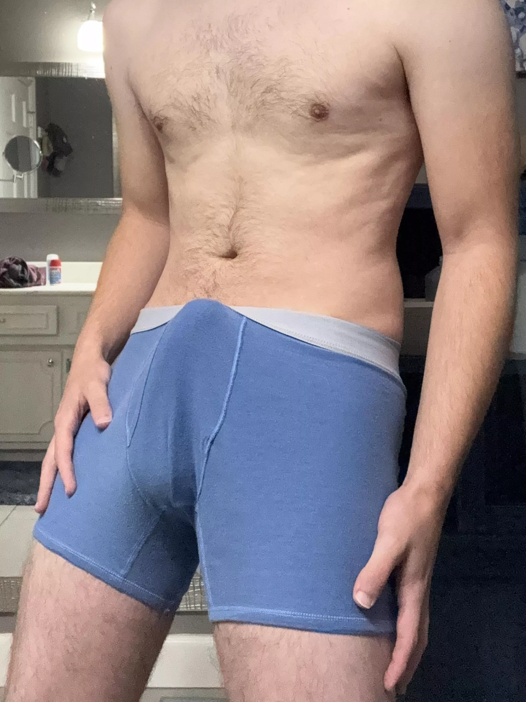 Blue really brings out the bulge. posted by JustinKing2024