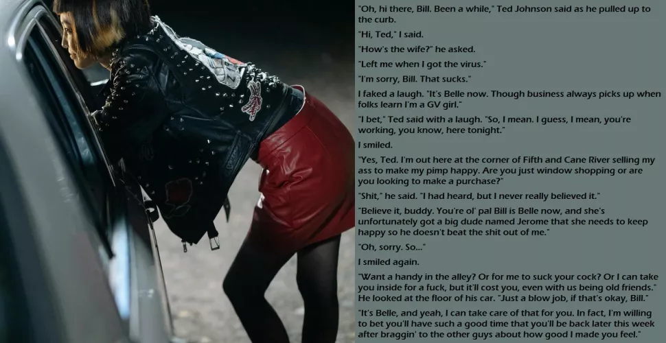 New caption! Oh. Hi There, Bill! #m2f #gendervirus #prostitute #stuck #m2ftransformation #caption #gendertransformation #m2fcaption  by AskedForTheMid0129