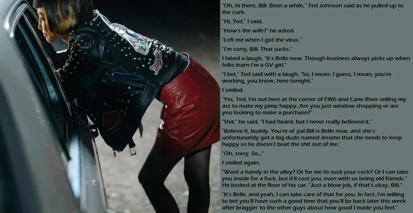 New caption! Oh. Hi There, Bill! #m2f #gendervirus #prostitute #stuck #m2ftransformation #caption #gendertransformation #m2fcaption  posted by AskedForTheMid0129