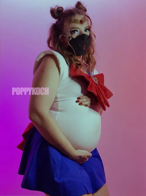 Sailor Moon loves FOOD! She definitely overdid it this year! by PoppyKoch