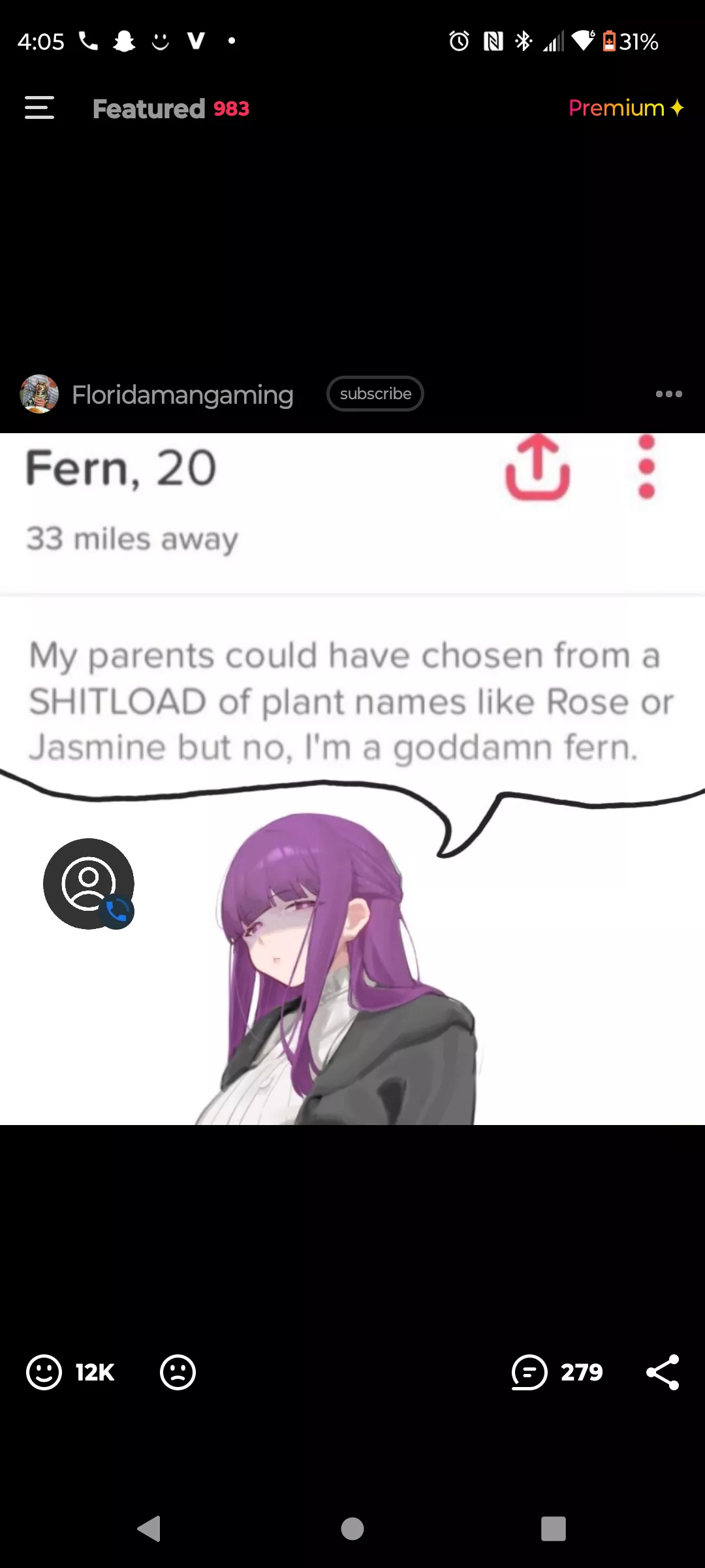 A good name I'm thinking Fern posted by L0vethrOwnaway