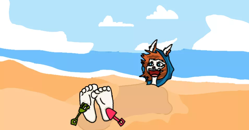 She is the sandcastle now! by TickleLover92