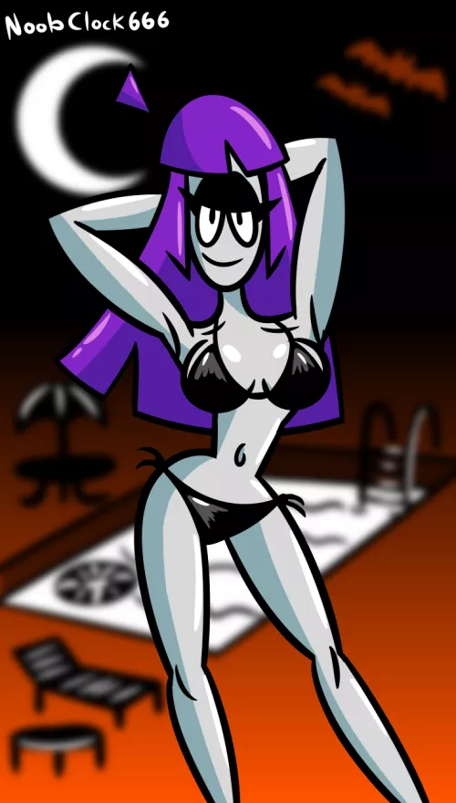 Spooky Month Lila bikini (ART BY NOOBCLOCK666) by NoobJew666