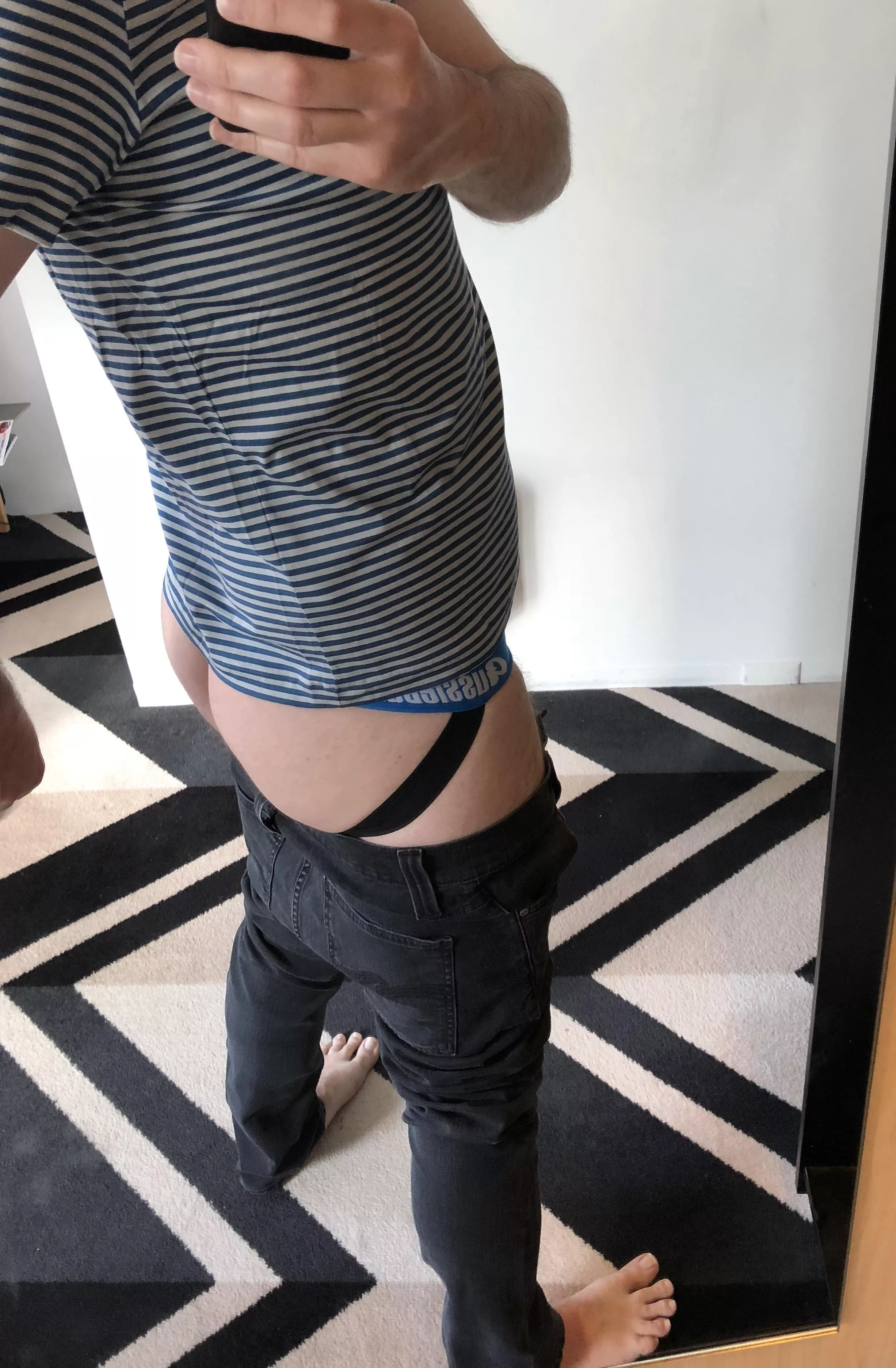 Travel tip: when going away for a few days, only pack jockstraps as your underwear. Think of how much space you’ll save in your luggage without any excess fabric.  posted by Richardse1