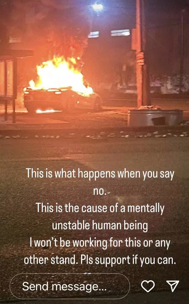 Barista’s car firebombed at work posted by Snuttons