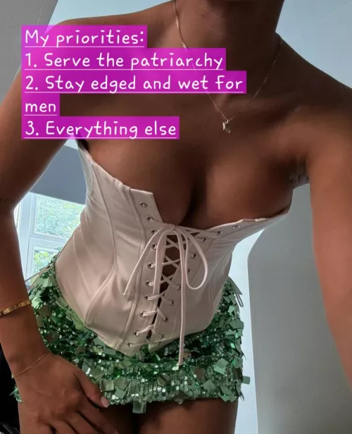 Being a good girl means getting my priorities in order  by Persimmonsandhoney