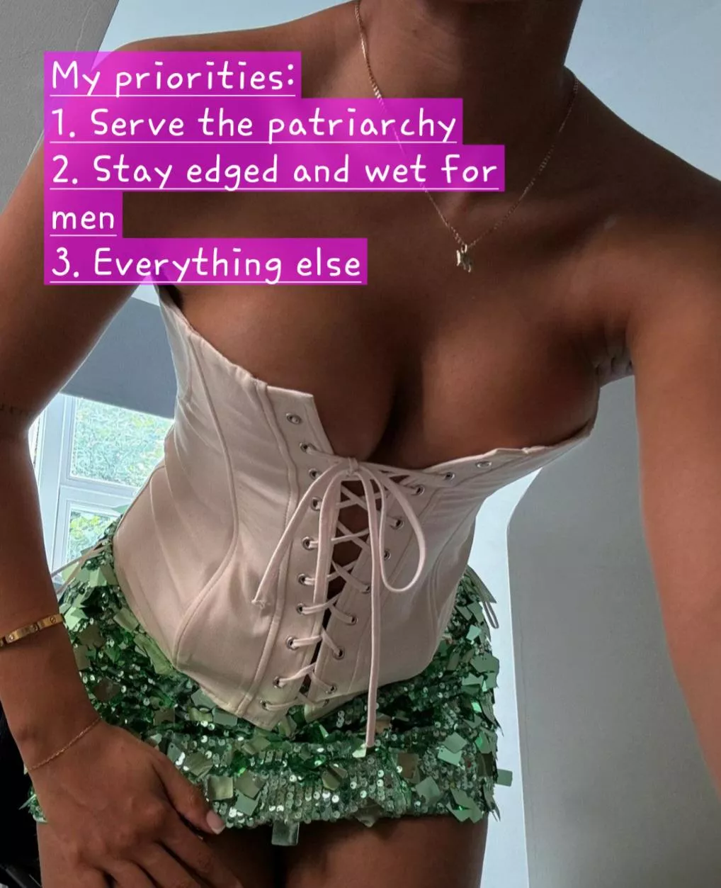 Being a good girl means getting my priorities in order  posted by Persimmonsandhoney