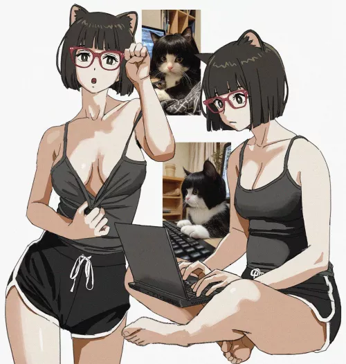 Bob Hair Cat [Original] by xdragon2k