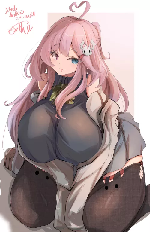 Busty Gal in thigh highs  by UnhealthyFetish1997