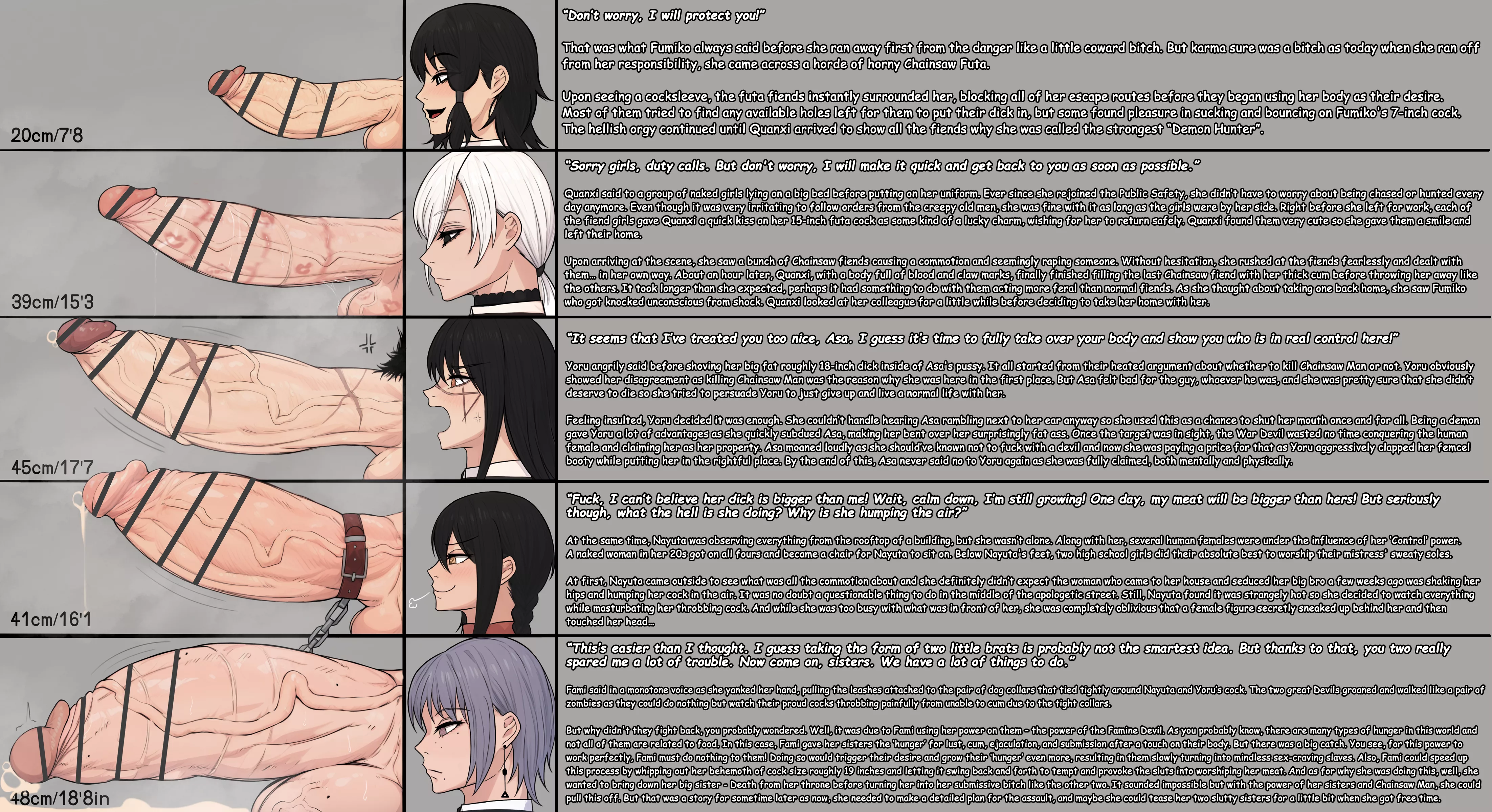 Chain Link Event [Chainsaw Man] [Futanari] [Penis Comparision] [Penis Chart] [Rape] [Slavery] [Mind Control] [Mind Break] [Artist: soutoku🔞]
 posted by LewdLazyNekomata