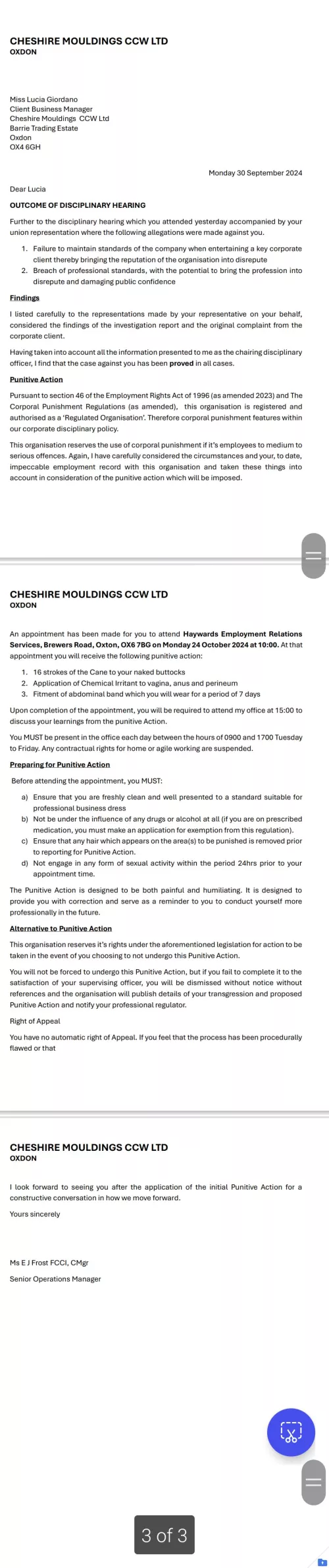 Disciplinary Letter by Actual-Masterpiece63