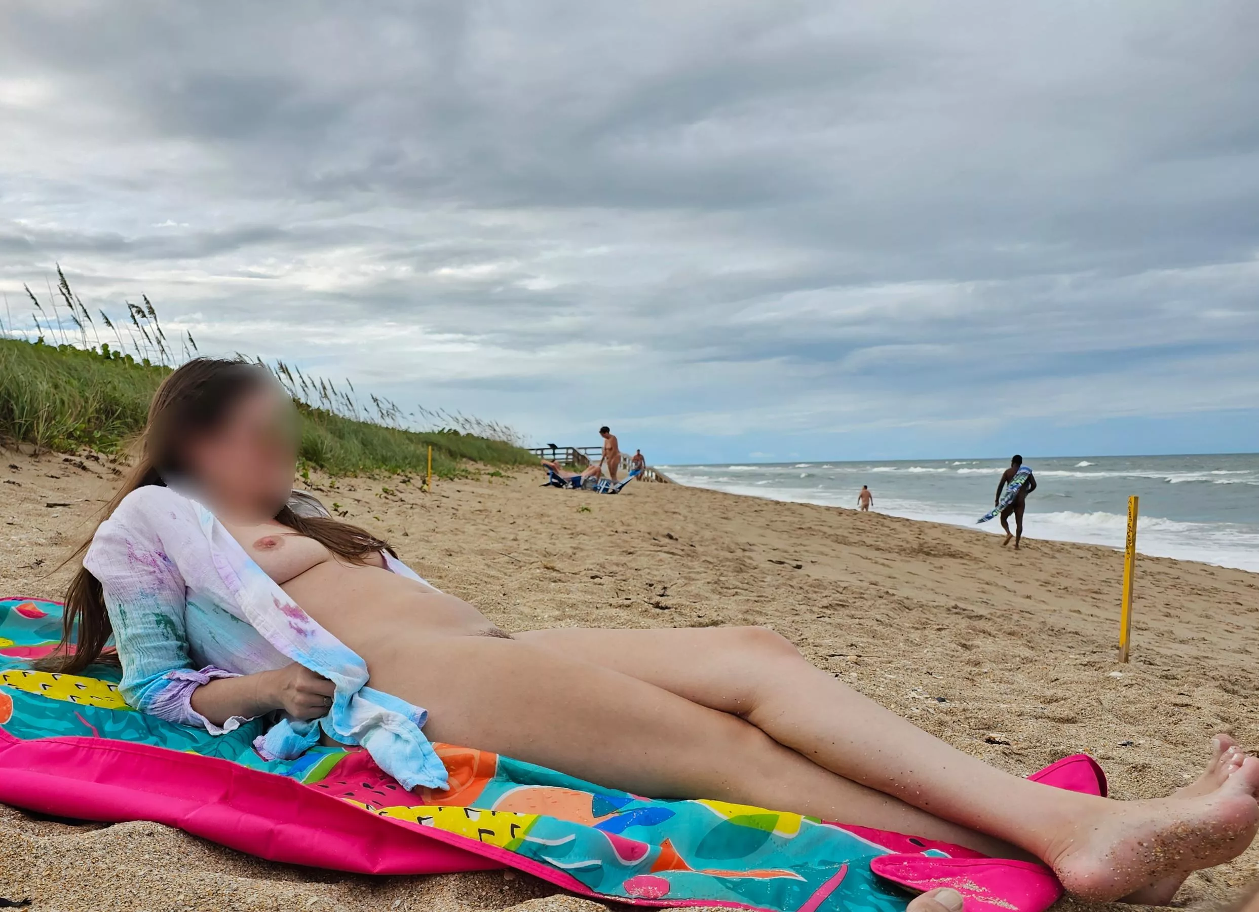 Enjoying the last few rays of warm sunshine a couple of days before Milton came through. Hoping the beach is opened up soon!  posted by Lessclothing