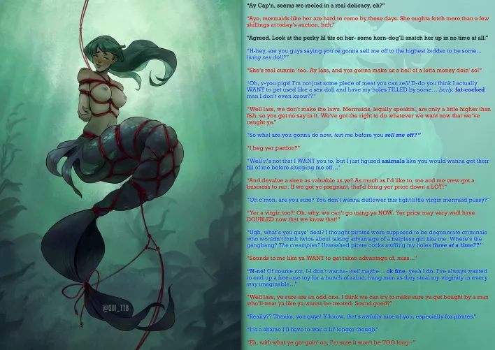 Mermaid Fishing- POLL IN COMMENTS [Femsub] [BDSM] [Kinky Girl] [Dark Skin Girl] [Virgin] [Non-Human] [CNC] [No Sex] [Humor] [Artist: Gui Borba] by Primary-Original3990