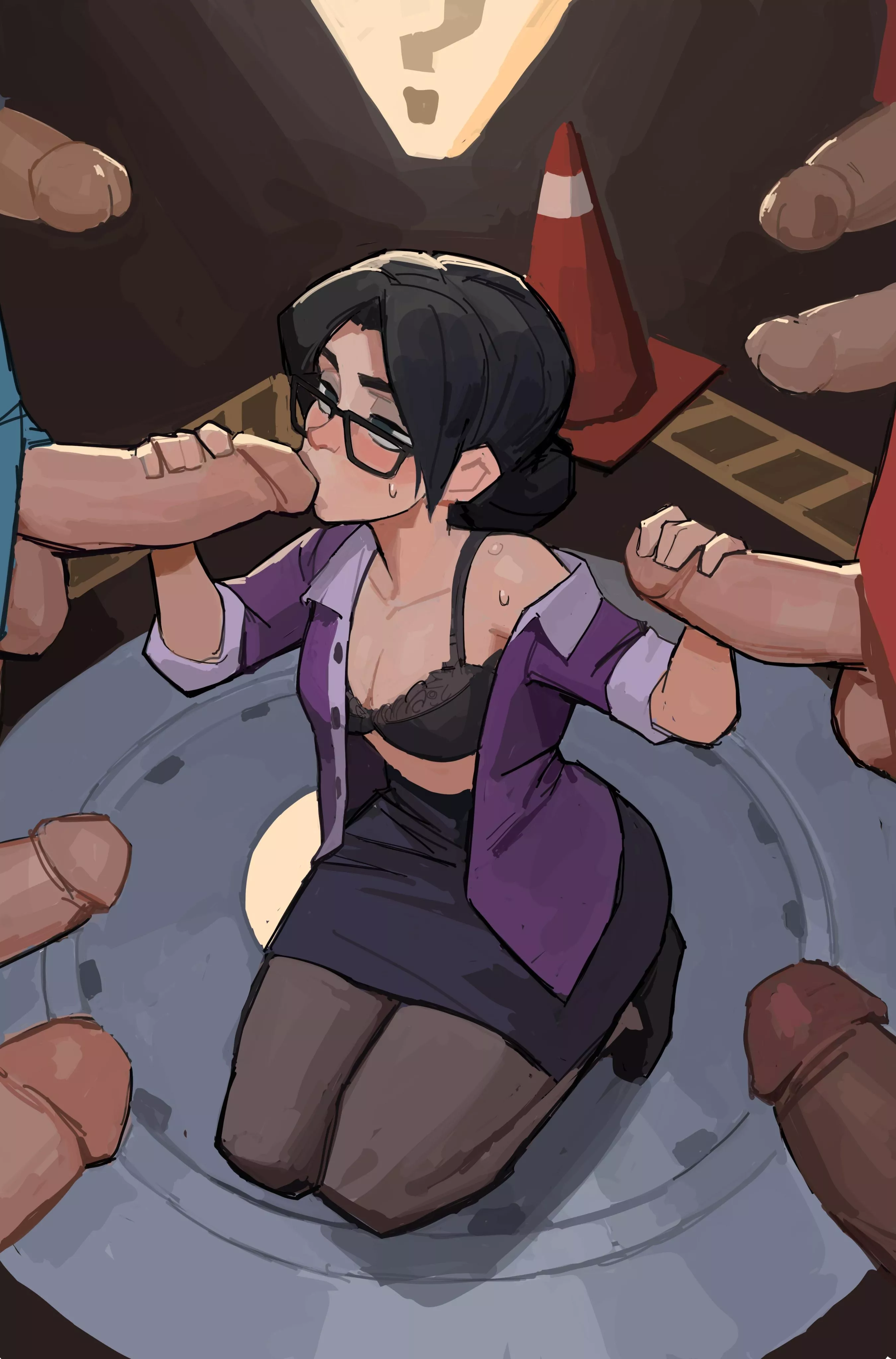 Miss Pauling servicing the entire squad 😈 (Amugea)[F/M/M/M/M/M/M/M/M] posted by CuddlesAndCreampies_
