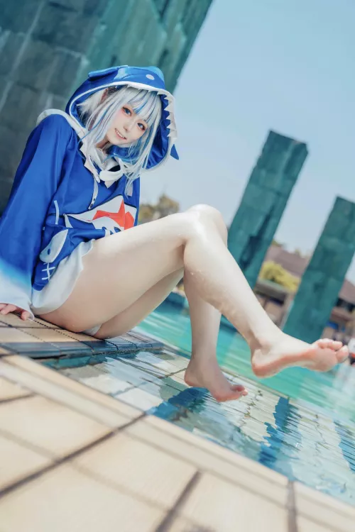 @rairuki79 Gura Vtuber Poolside Cosplay by Pwnagepancakes