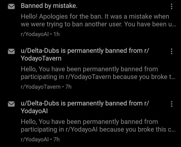 That was an unpleasant experience. Does a ban affect my karma?  by Delta-Dubs