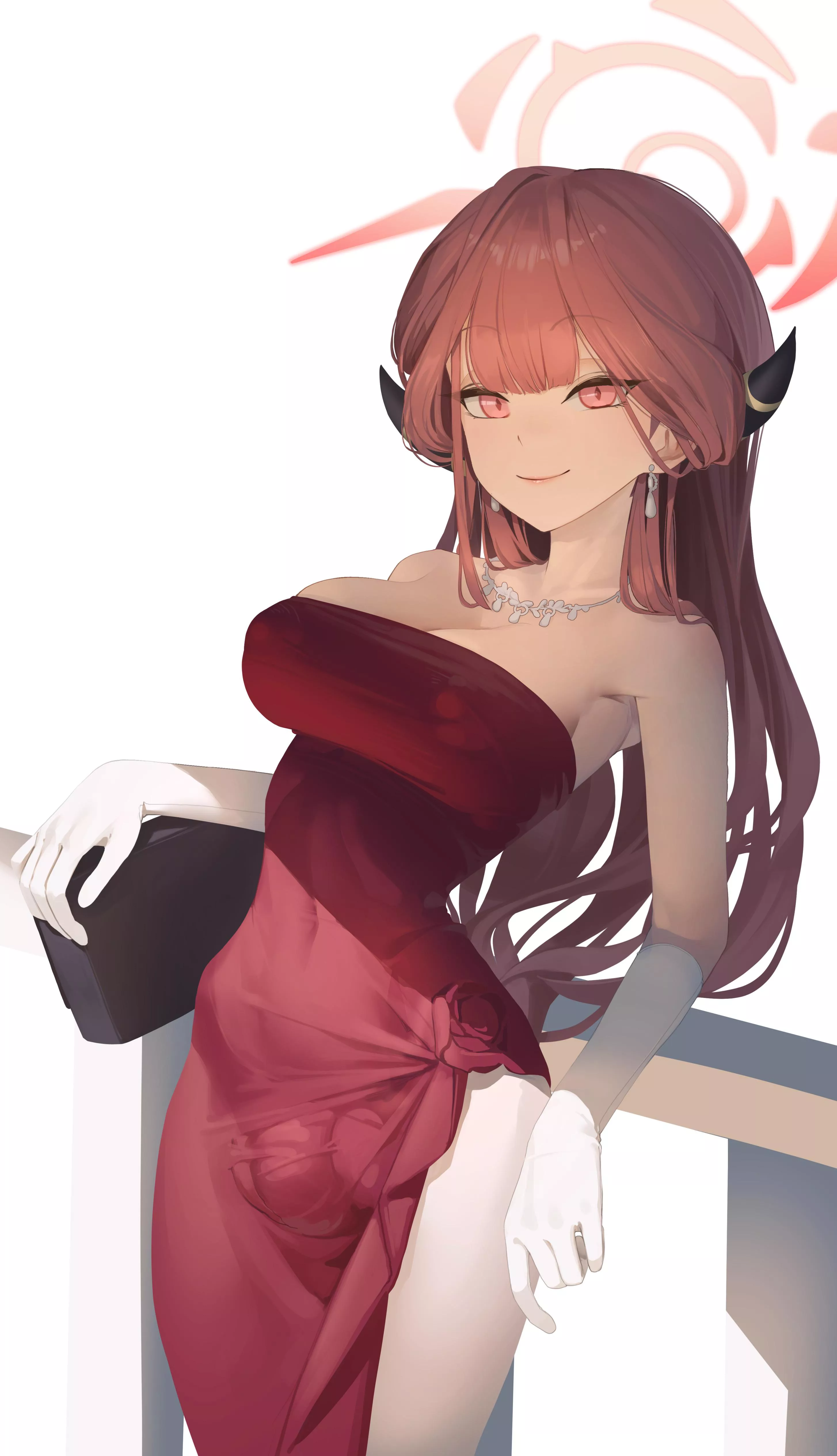 Aru Red Dress Beauty (tagua) [blue archive] posted by CorrupterSea