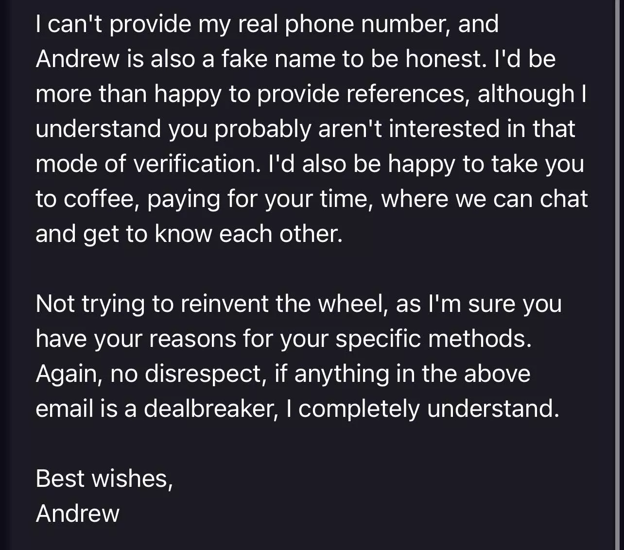 Can’t give out my real name or number🙄 but let me come to your place! 🤣 posted by No-Cartoonist854