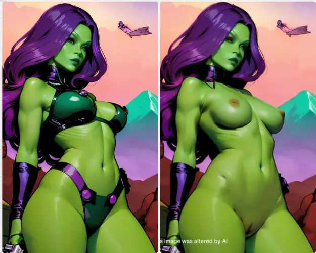 Gamora unclad by MachoProgression