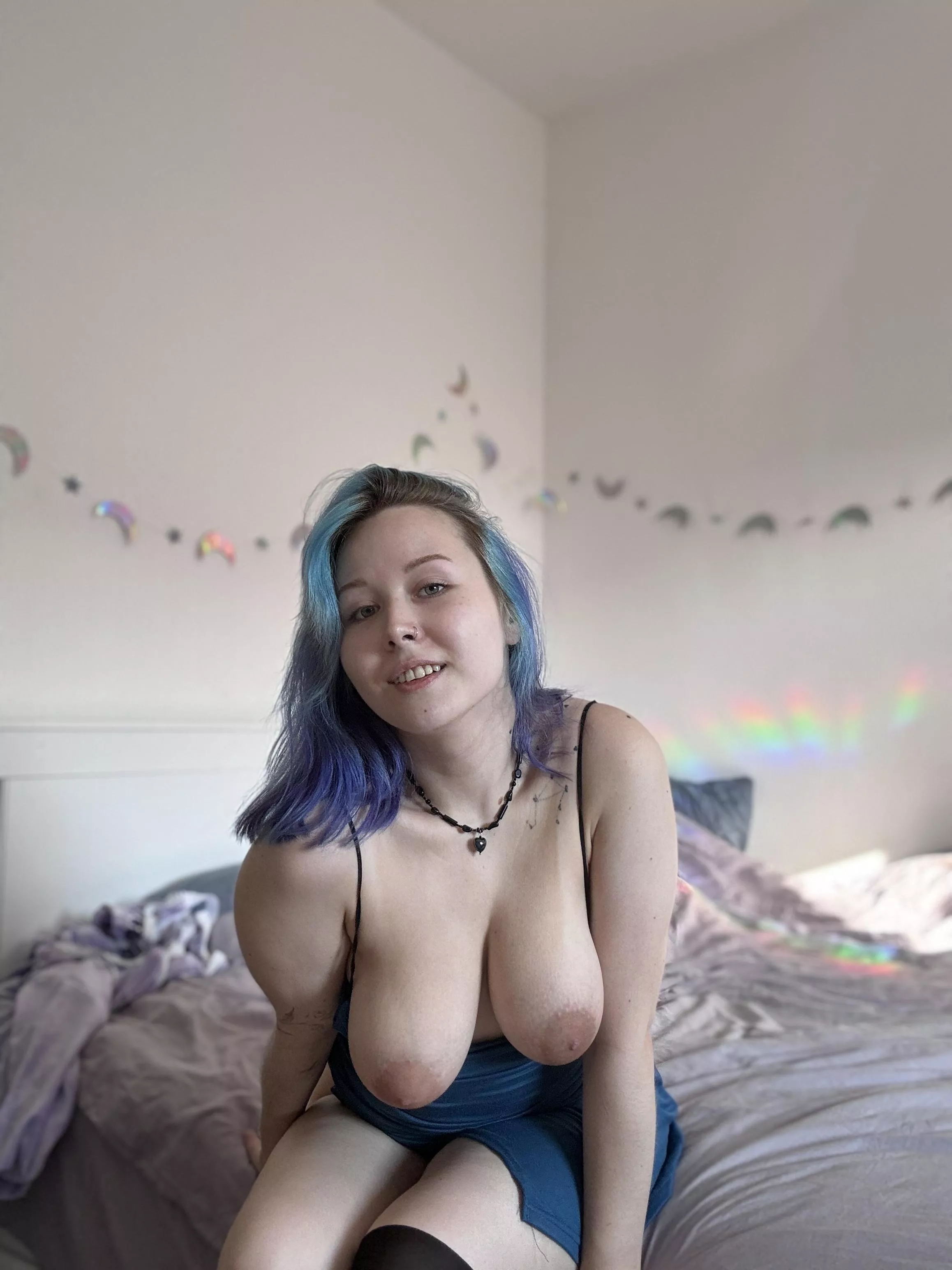 Goth mommy's here, lick my nipples.  posted by mooncat_blue