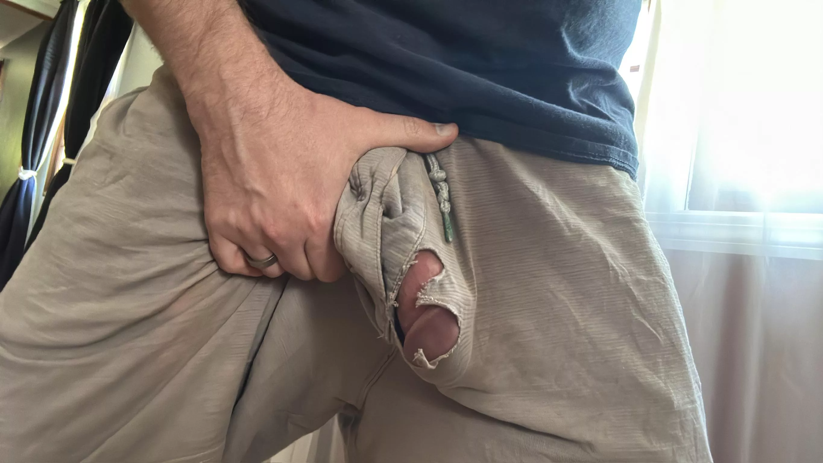 Had to break in my bro in law’s shorts.  He didn’t fill them as well as mine did posted by Slickschlongs