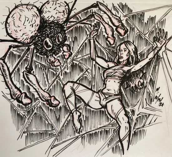 “In the Lair of the… Penis Spider!” (u/1thousandwords), by me by limebarz
