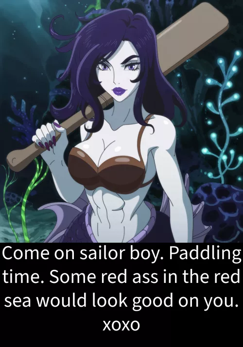 Mermaid paddling  by Xenithza666