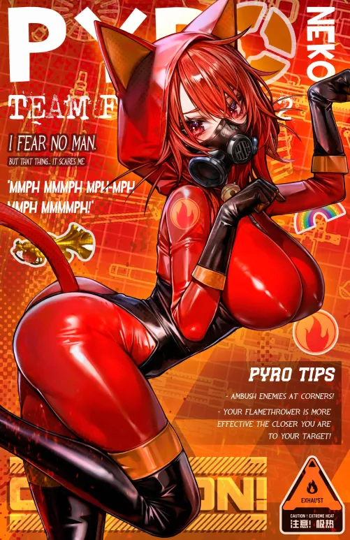 Neko Fem Pyro [TF2] by CheetahSperm18