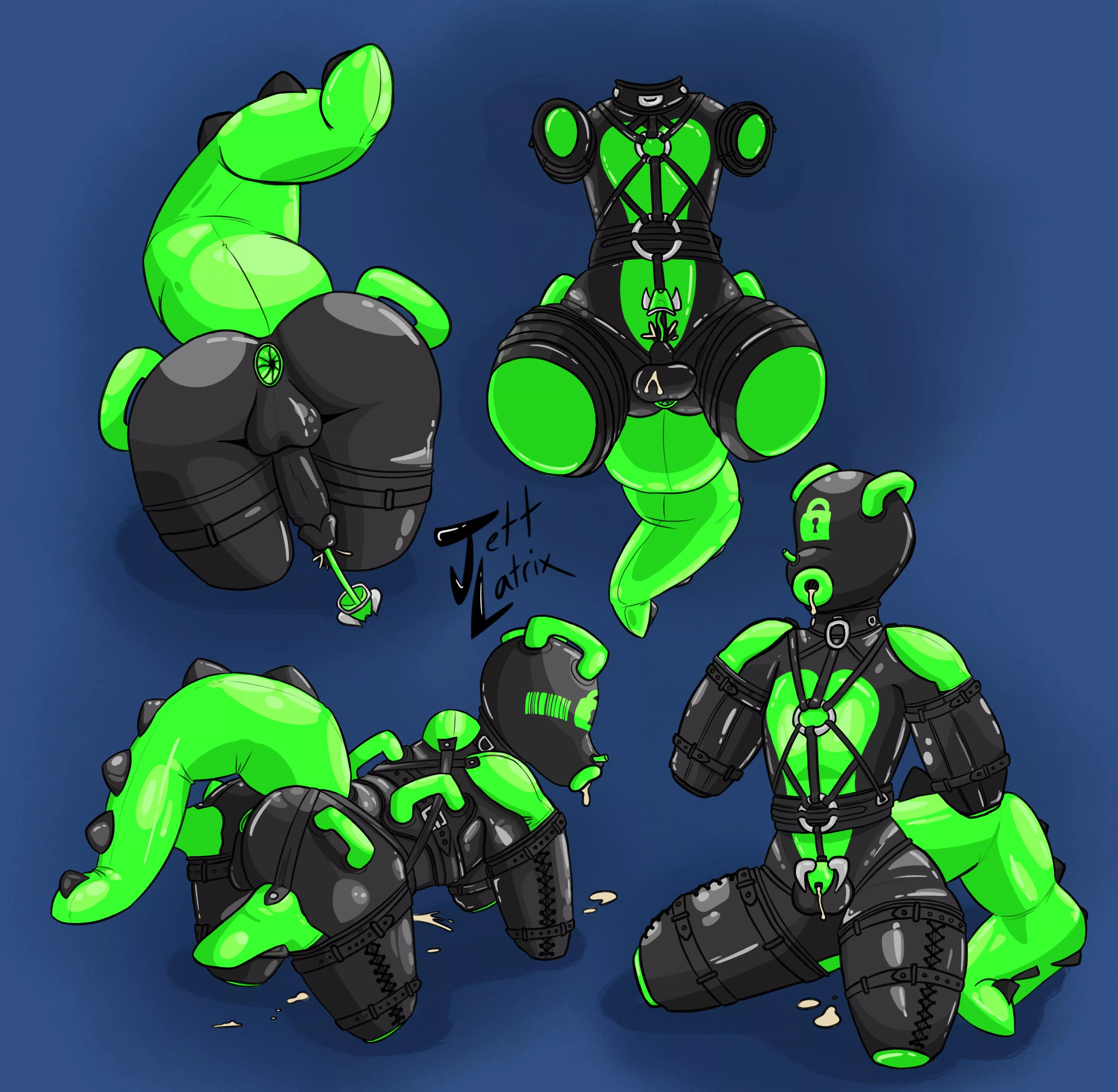 Permanent Rubber Dragon Boy, OC drawing by me  posted by Jett_Latrix