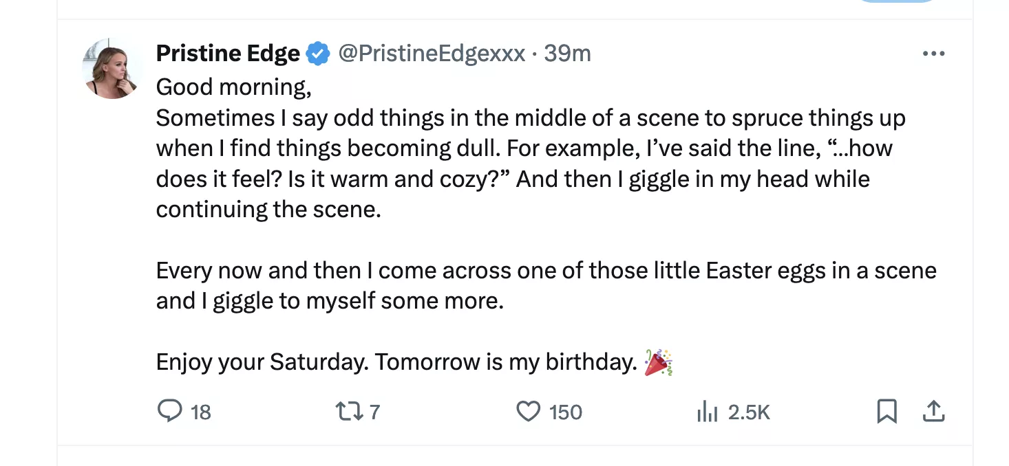 Pristine Edge is adorable.  posted by DSCholly