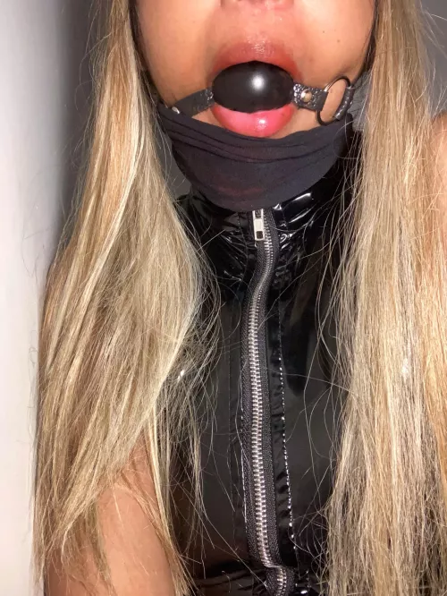 this ballgag fills my mouth, but I think I’m ready for a bigger one now 😈 by bondagekitty_
