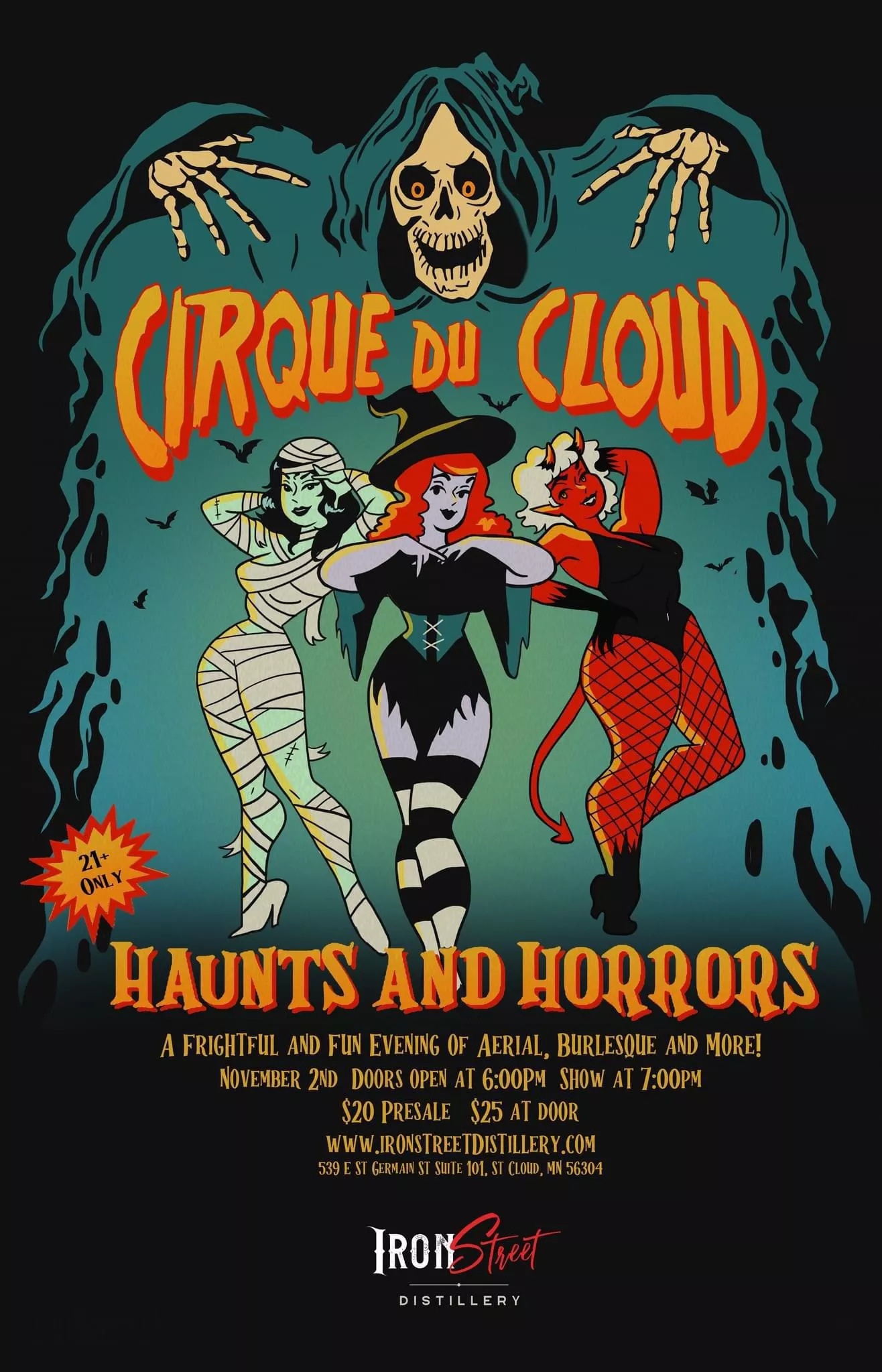 Thought you guys might like the poster I made for my upcoming Halloween burlesque/aerial show.  I’m just excited that we’ll have a fog machine 😎 posted by EdgyAnimeReference