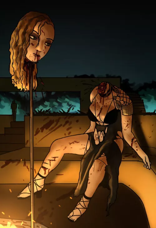 Head on a pike by Butcheredtori