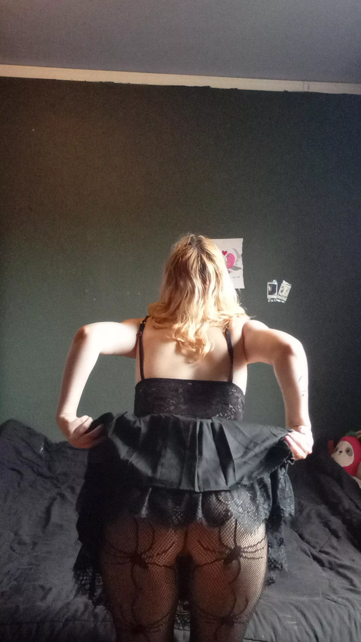 is my new skirt pretty? i never wear panties underneath ;) posted by skynnywannabe