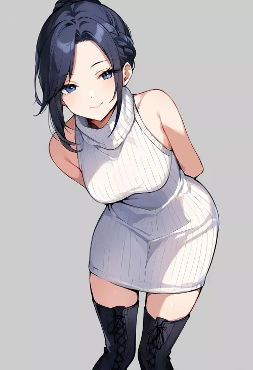 Knit Dress & Boots by CheetahSperm18