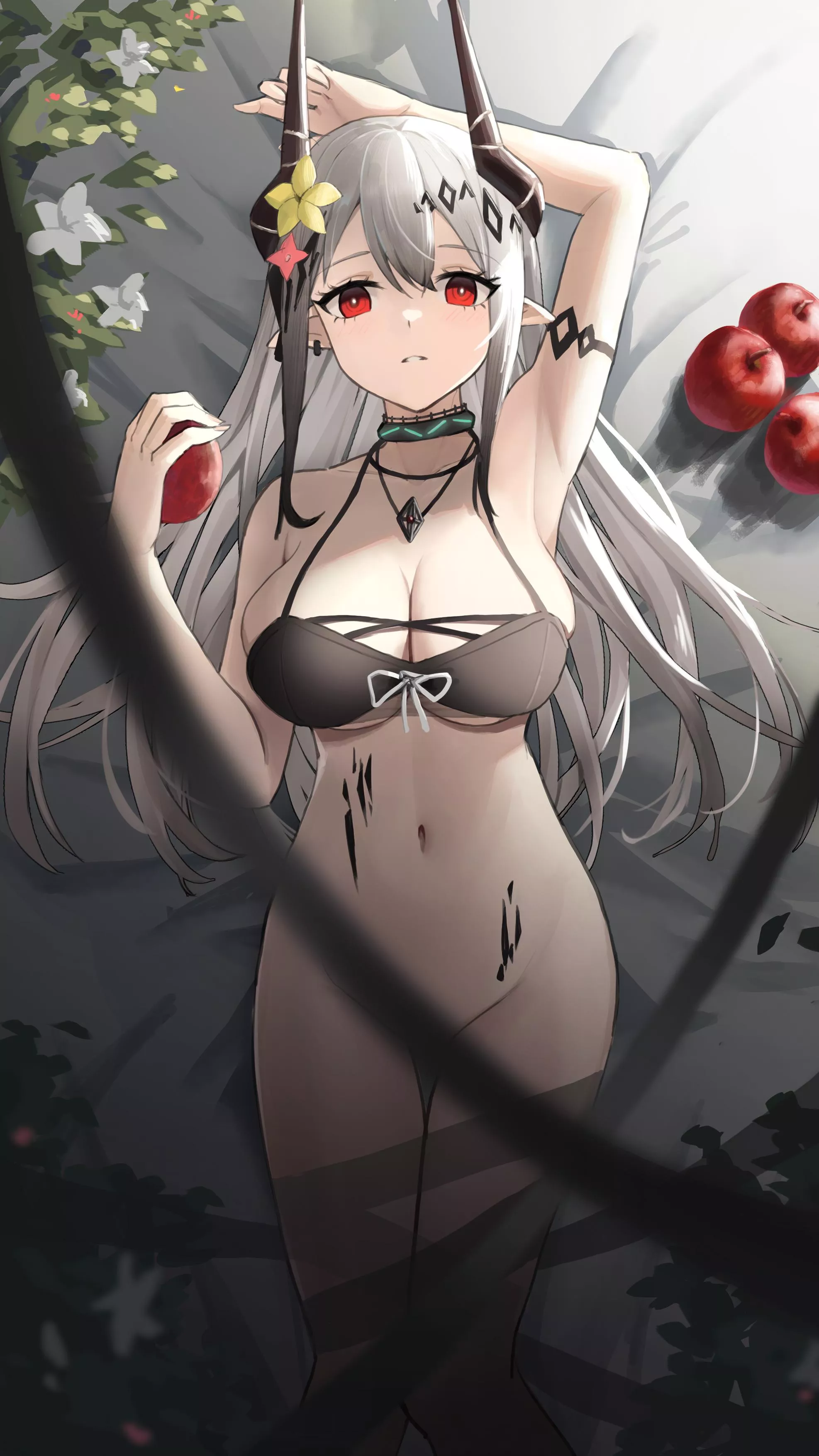 Mudrock enjoys apples [Arknights] posted by marxsander2016