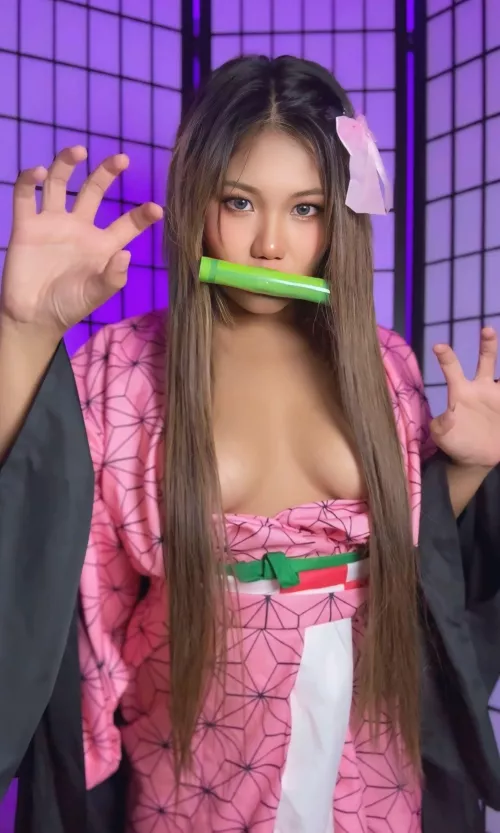 Nezuko cosplay by Sophia by Cosplay6718