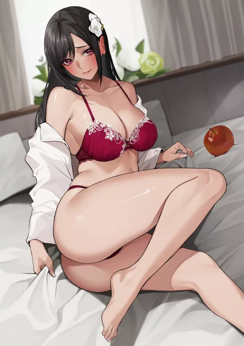 Red Lingerie  by CheetahSperm18