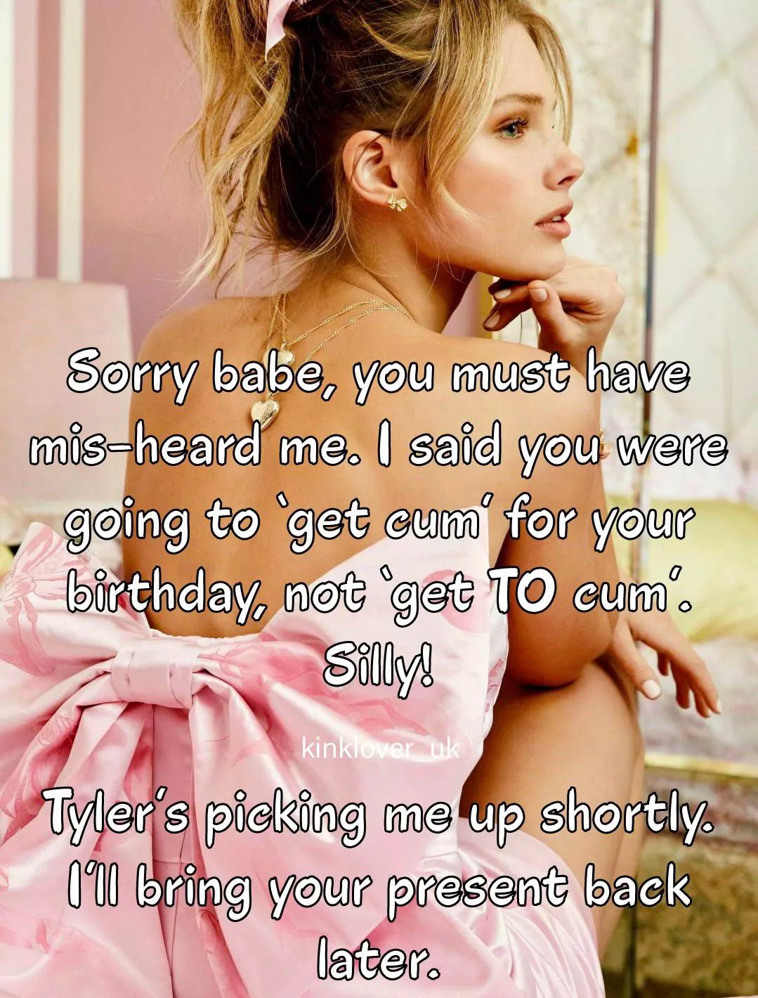 Wishful thinking, cucky. Maybe one day. Maybe. posted by kinklover_uk