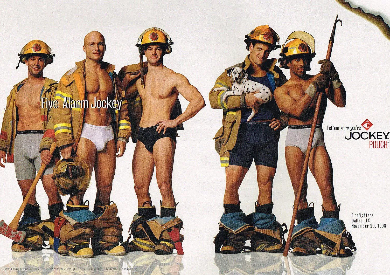 Another Jockey ad from the archives, this time it’s firefighters from 1999. No bikini briefs this time, but at least two of them are in briefs.  posted by Richardse1