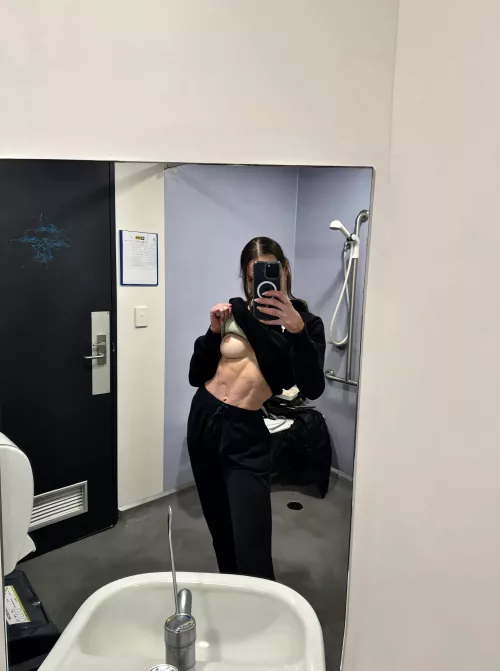 Do you wanna do it in the bathroom after work out? by DeerKind8551