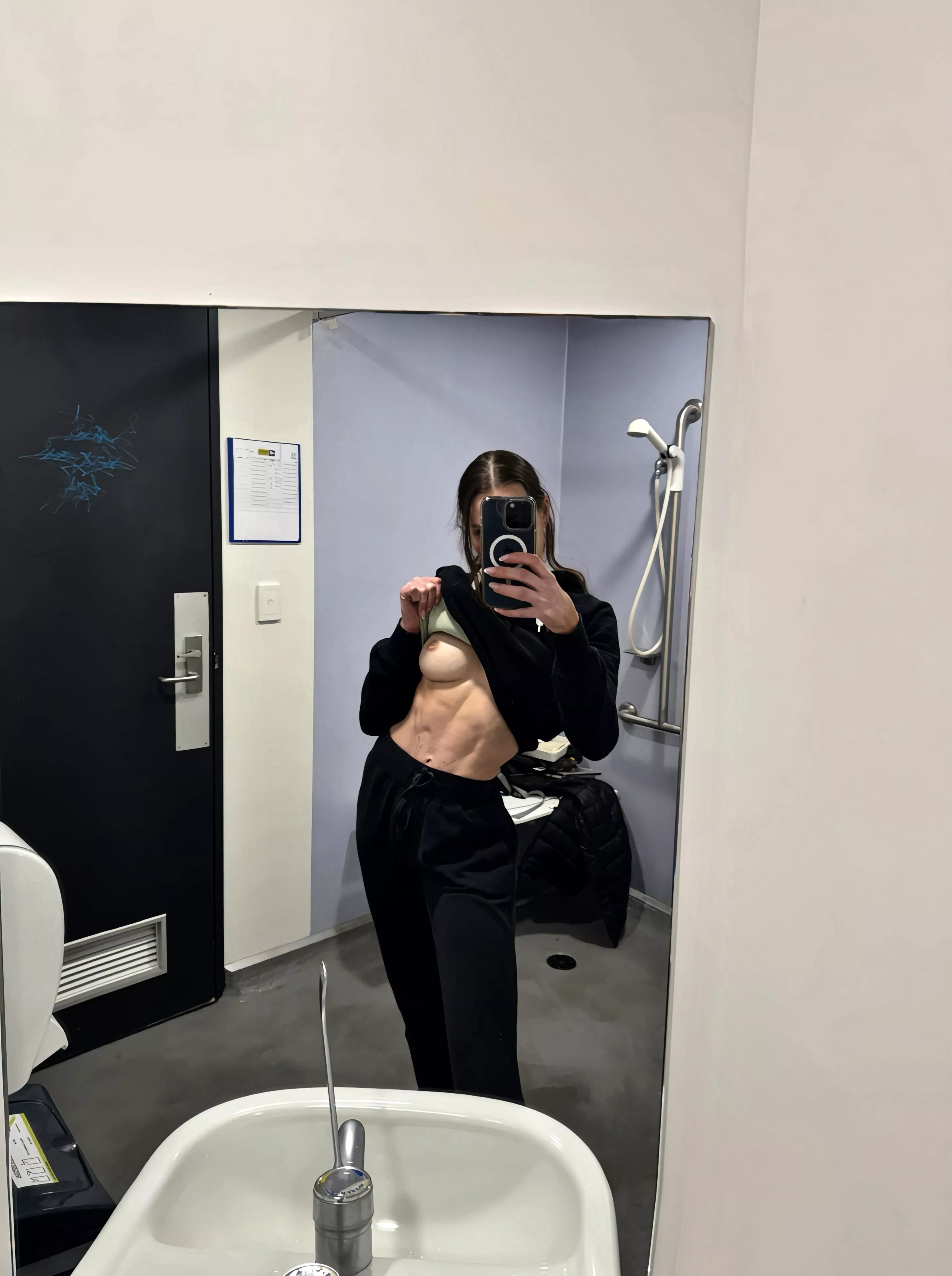 Do you wanna do it in the bathroom after work out? posted by DeerKind8551