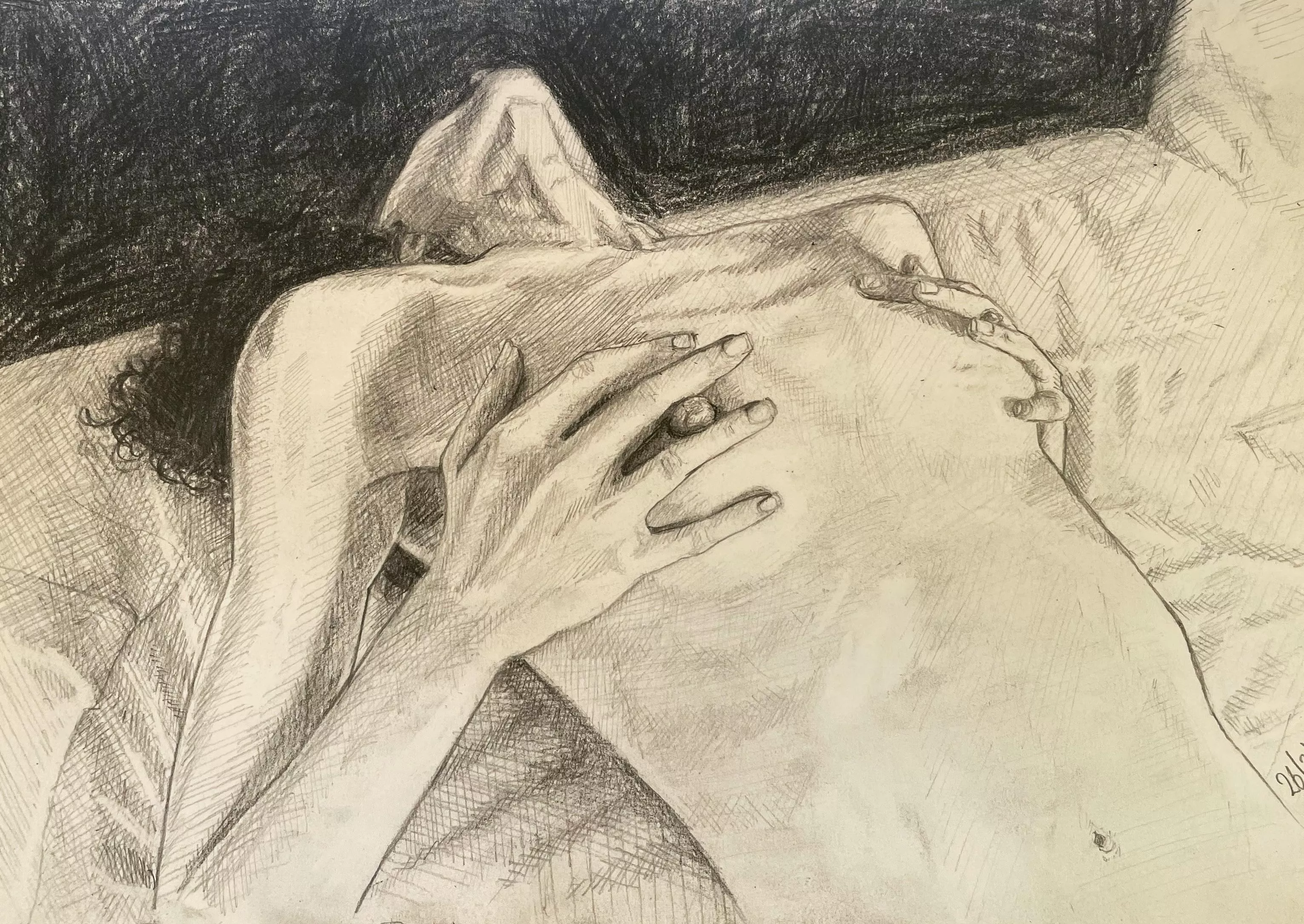 Ecstasy - a graphite drawing by me of Rah Cleopatra posted by RustyRussDean