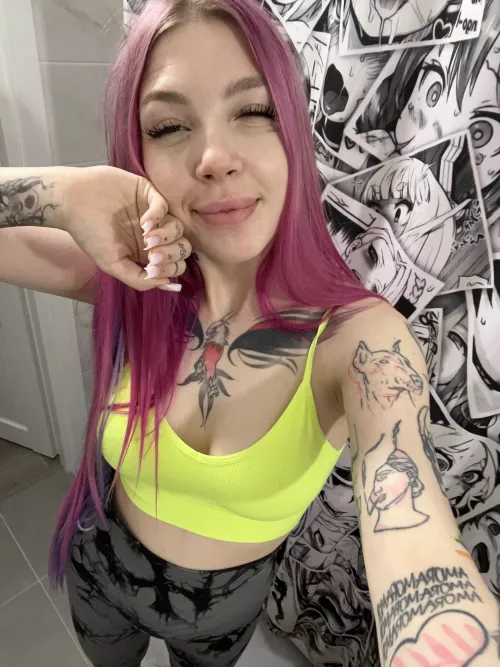 going for my morning run, and I'm wearing my new sports top by StrawberryJoyy