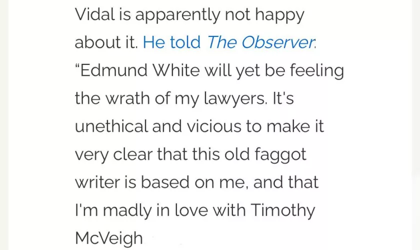 Gore Vidal That Time He Got Mad About A Play Based On His Life by ScottieSpliffin