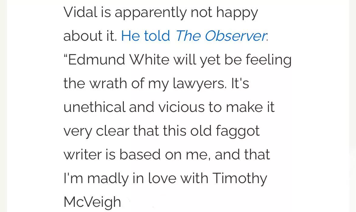 Gore Vidal That Time He Got Mad About A Play Based On His Life posted by ScottieSpliffin